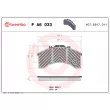 Jeu de 4 plaquettes de frein avant BREMBO P A6 033 - Visuel 2