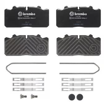 Jeu de 4 plaquettes de frein avant BREMBO P A7 001