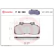 Jeu de 4 plaquettes de frein avant BREMBO P 50 065 - Visuel 2