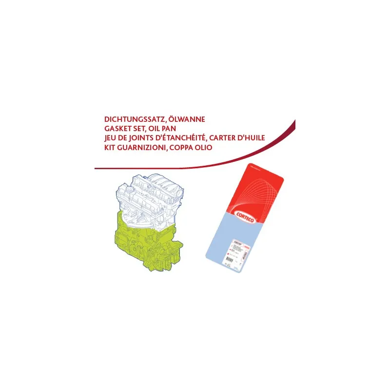 Jeu de joints d'étanchéité, carter de vilebrequin CORTECO 427538P