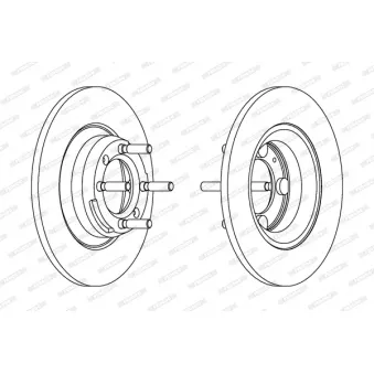 Jeu de 2 disques de frein avant FERODO
