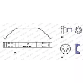 Kit d'accessoires, plaquette de frein à disque FERODO