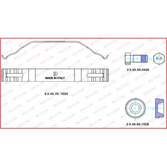 Kit d'accessoires, plaquette de frein à disque FERODO
