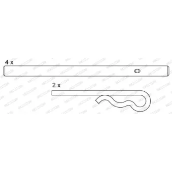 Kit d'accessoires, plaquette de frein à disque FERODO