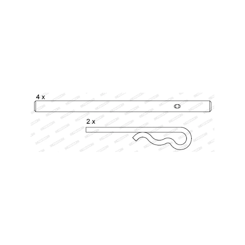 Kit d'accessoires, plaquette de frein à disque FERODO FAC164