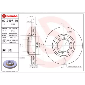 Jeu de 2 disques de frein avant BREMBO