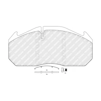 Jeu de 4 plaquettes de frein arrière FERODO FCV760B