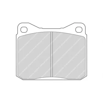 Jeu de 4 plaquettes de frein avant FERODO