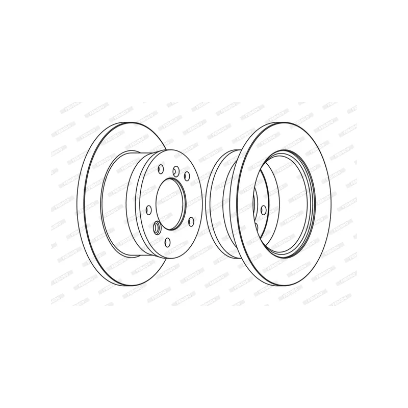 Jeu de 2 disques de frein arrière FERODO FCR229A
