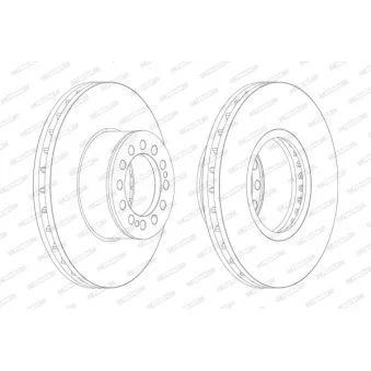 Jeu de 2 disques de frein arrière FERODO
