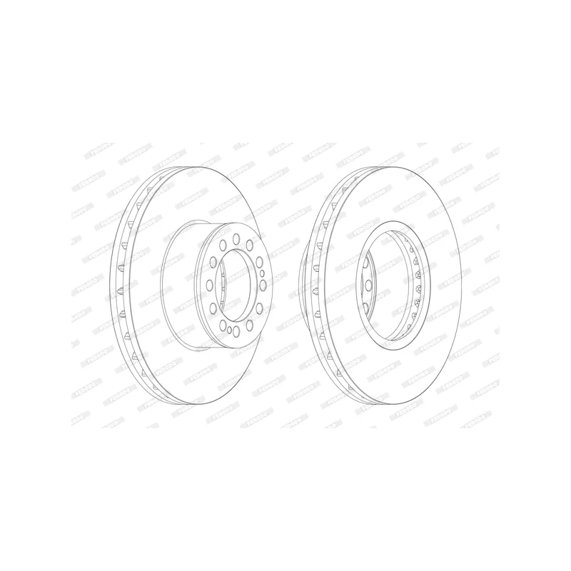 Jeu de 2 disques de frein arrière FERODO FCR214A