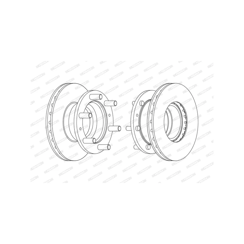Jeu de 2 disques de frein avant FERODO FCR233A