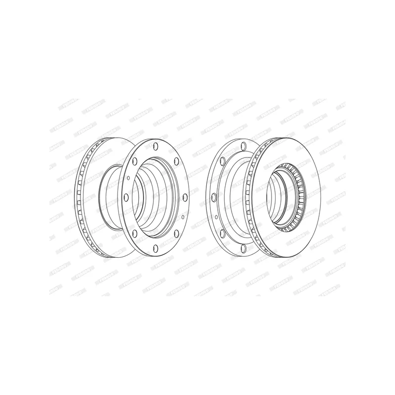 Jeu de 2 disques de frein avant FERODO FCR232A