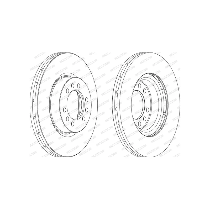 Jeu de 2 disques de frein avant FERODO FCR235A