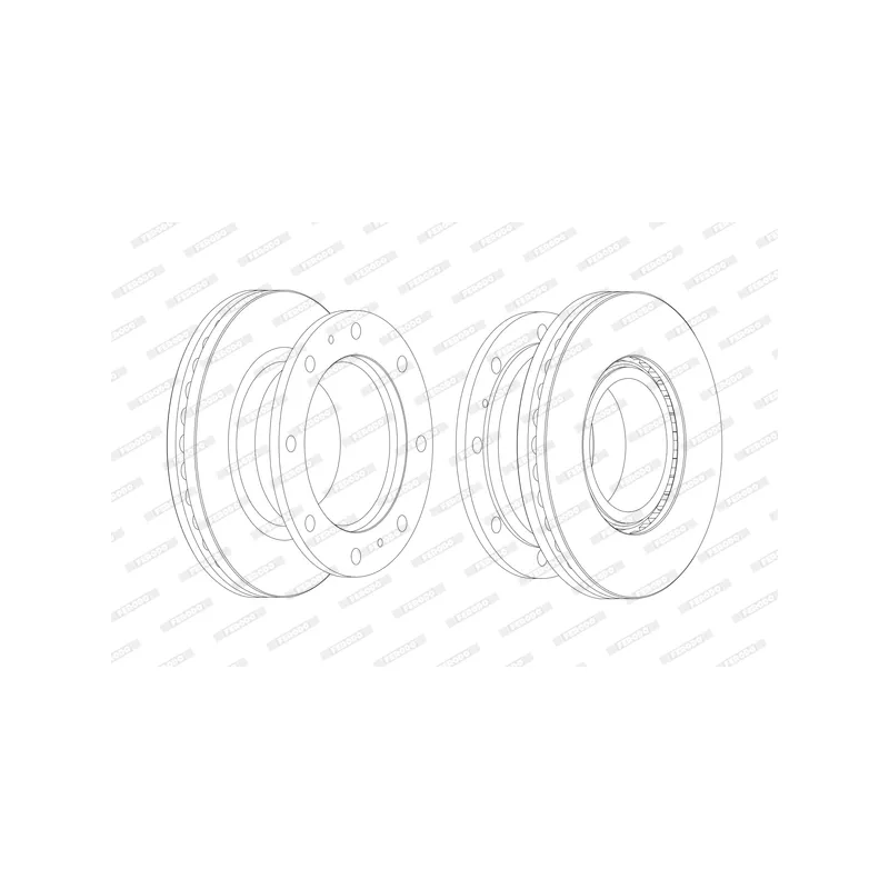 Jeu de 2 disques de frein avant FERODO FCR241A