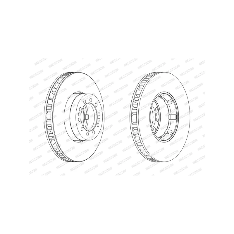 Jeu de 2 disques de frein avant FERODO FCR242A