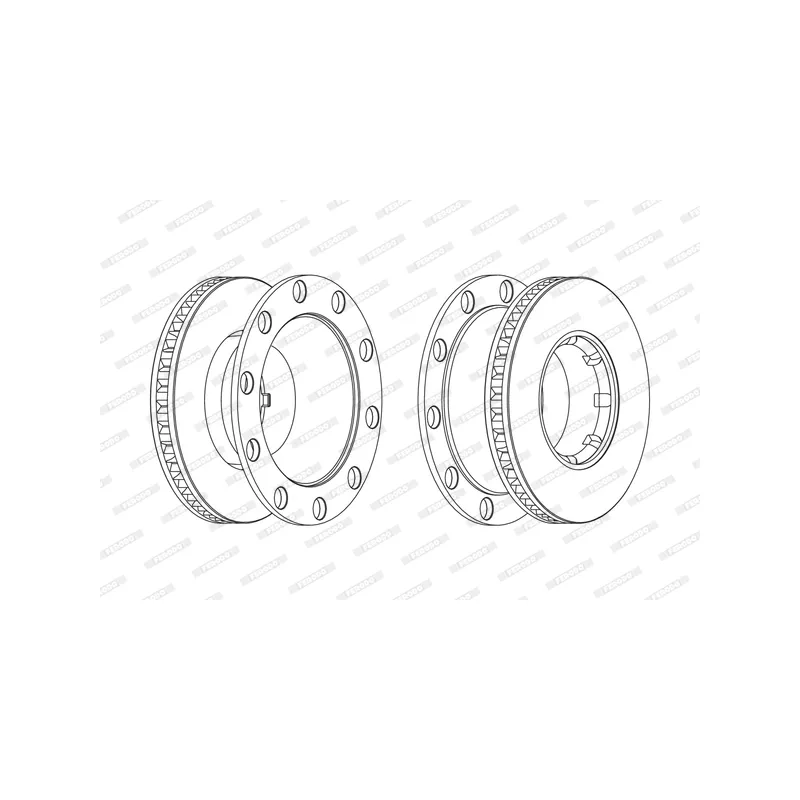 Jeu de 2 disques de frein arrière FERODO FCR243A