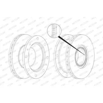 Jeu de 2 disques de frein arrière FERODO