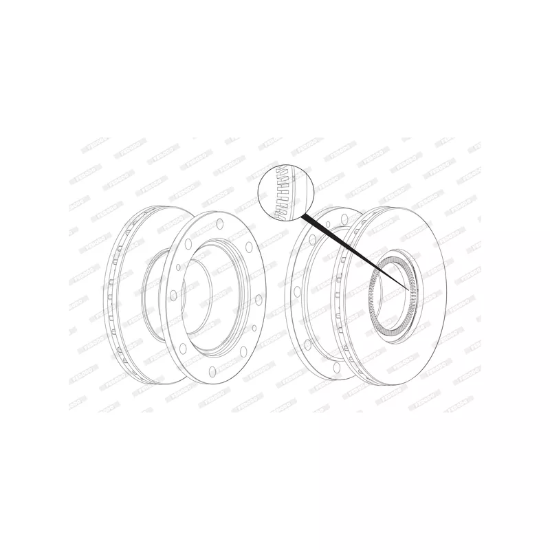 Jeu de 2 disques de frein arrière FERODO FCR237A