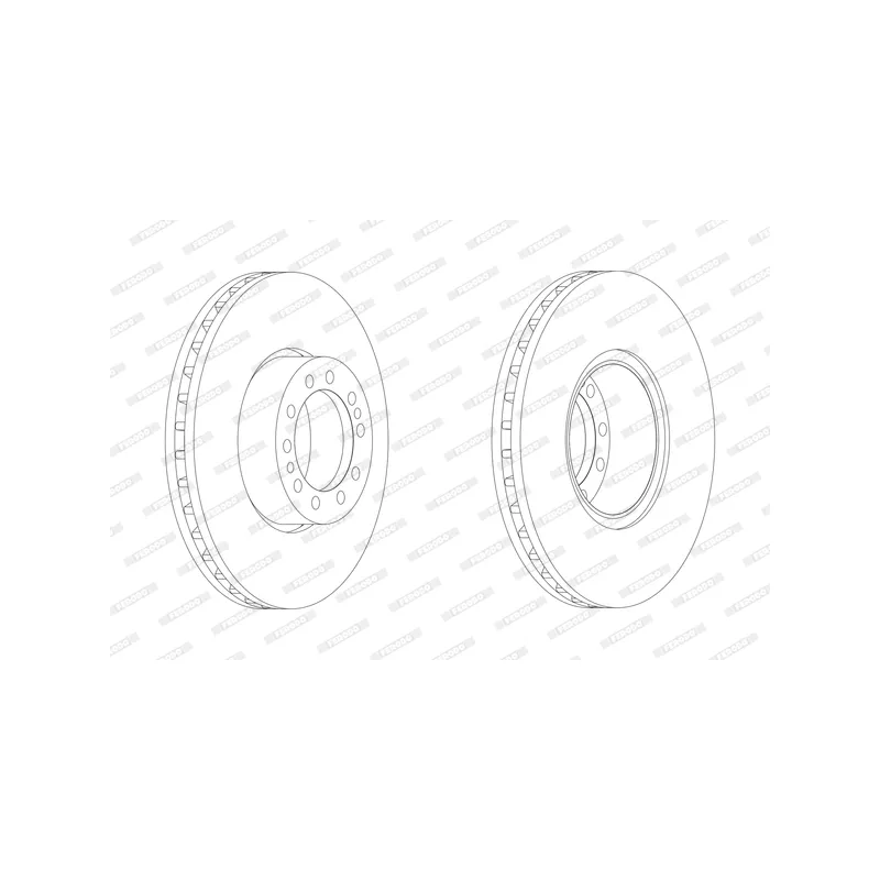Jeu de 2 disques de frein avant FERODO FCR244A