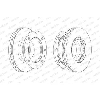 Jeu de 2 disques de frein avant FERODO