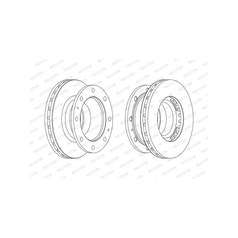 Jeu de 2 disques de frein avant FERODO FCR238A