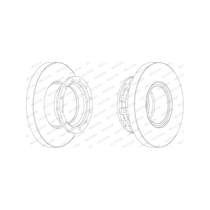 Jeu de 2 disques de frein arrière FERODO FCR245A