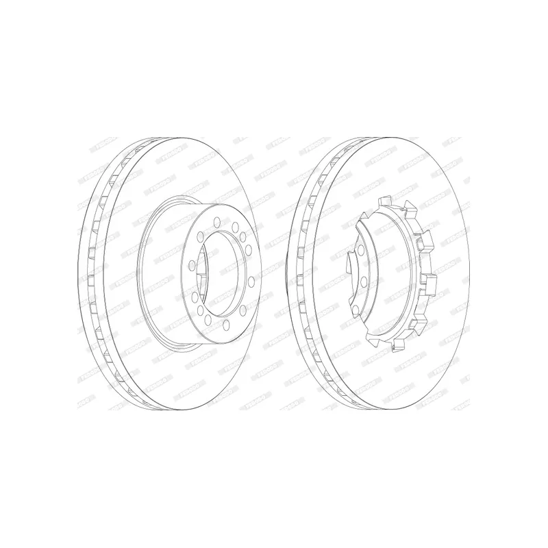 Jeu de 2 disques de frein avant FERODO FCR283A