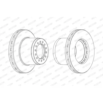 Jeu de 2 disques de frein avant FERODO
