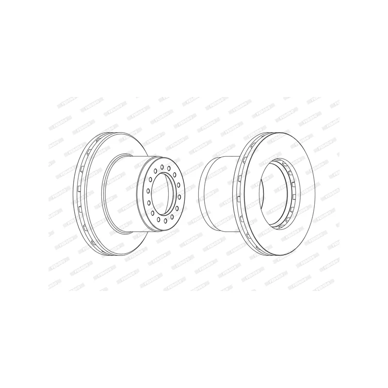 Jeu de 2 disques de frein avant FERODO FCR189A