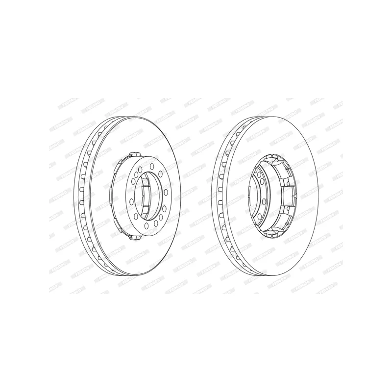Jeu de 2 disques de frein avant FERODO FCR185A