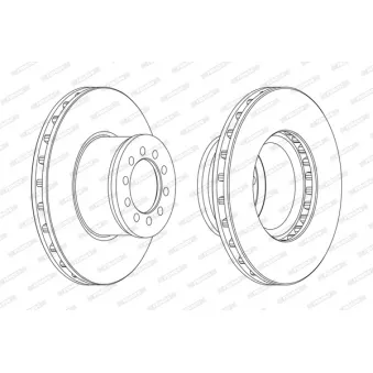 Jeu de 2 disques de frein avant FERODO