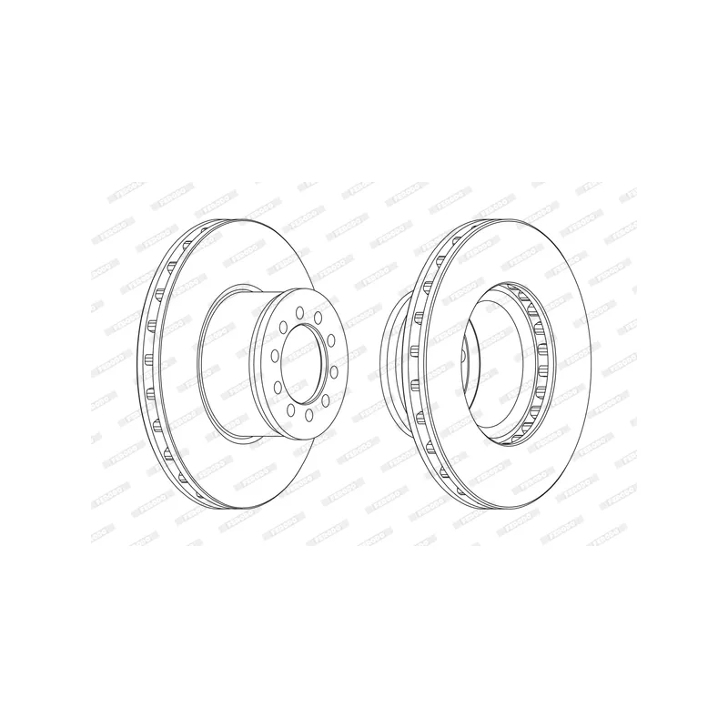 Jeu de 2 disques de frein avant FERODO FCR186A