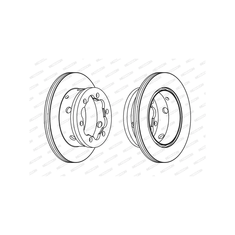 Jeu de 2 disques de frein arrière FERODO FCR191A