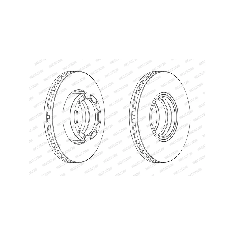 Jeu de 2 disques de frein avant FERODO FCR251A