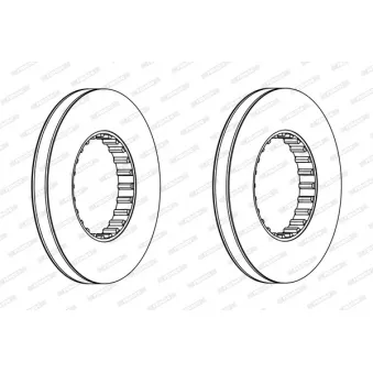 Jeu de 2 disques de frein arrière FERODO