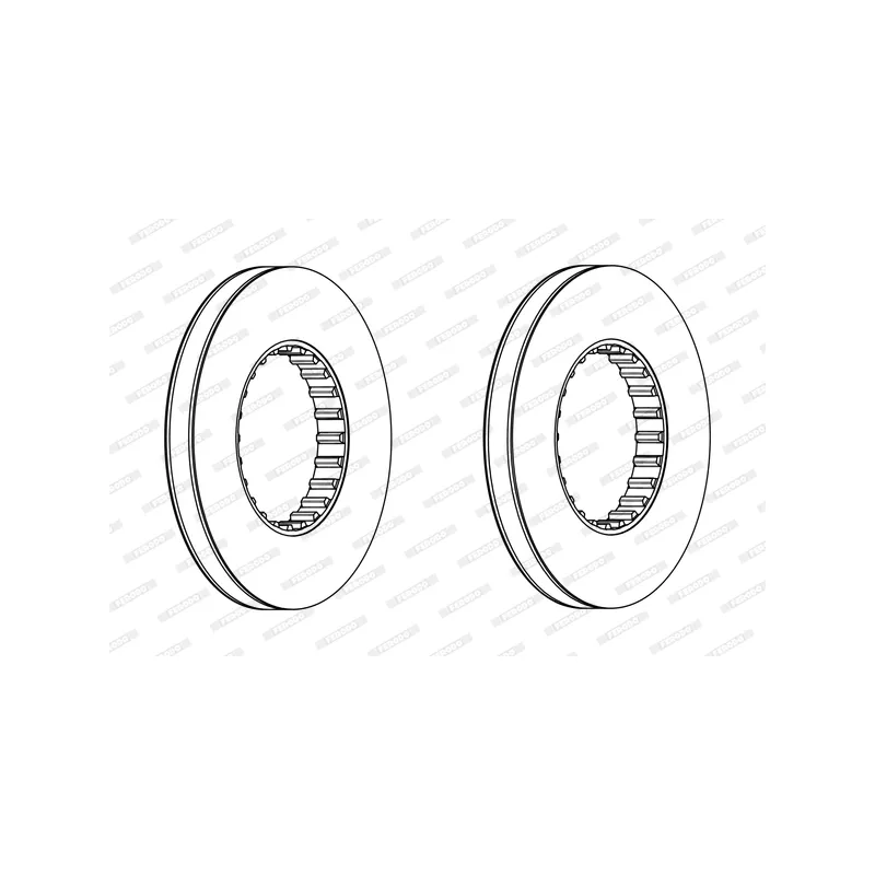 Jeu de 2 disques de frein arrière FERODO FCR249A