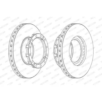 Jeu de 2 disques de frein arrière FERODO