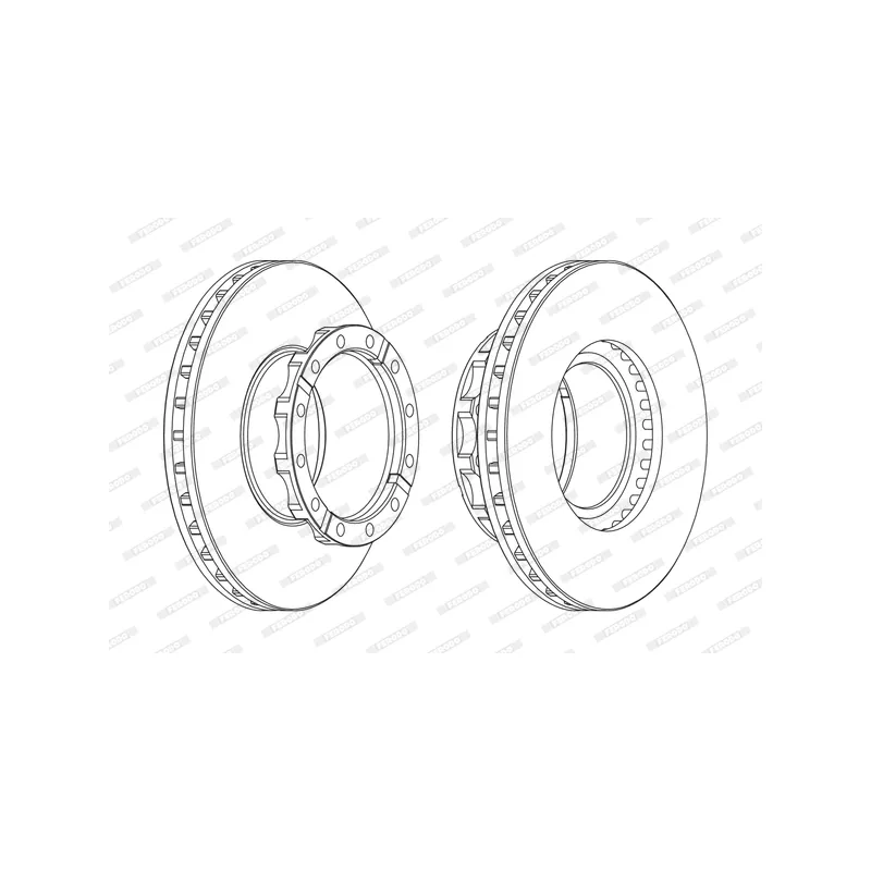 Jeu de 2 disques de frein arrière FERODO FCR254A