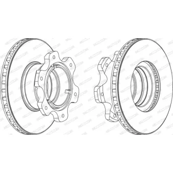 Jeu de 2 disques de frein arrière FERODO