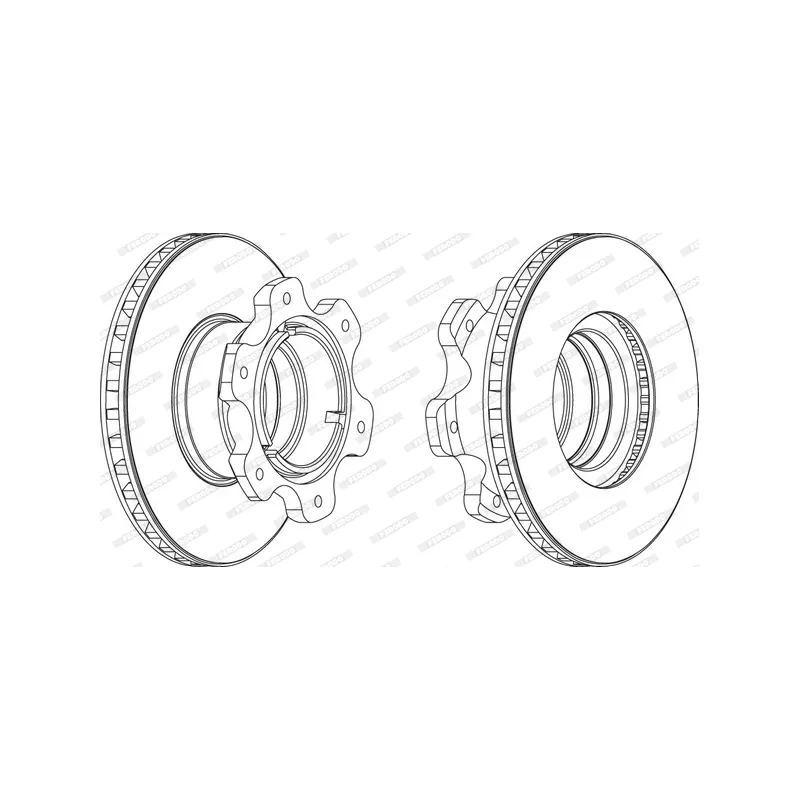 Jeu de 2 disques de frein arrière FERODO FCR208A