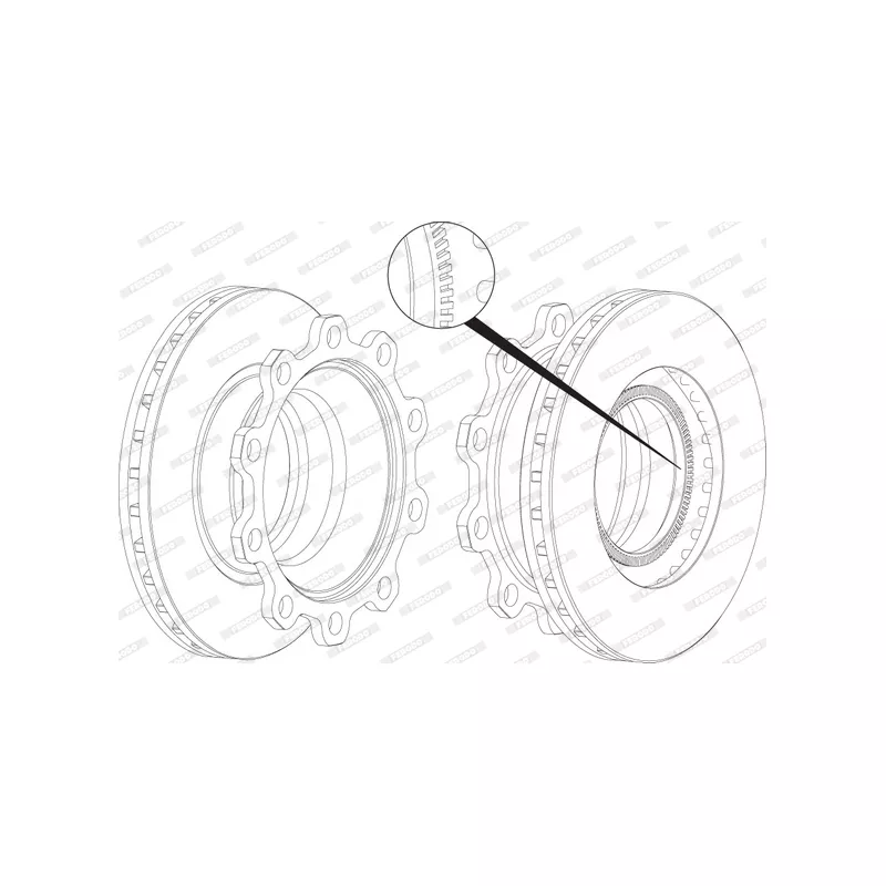 Jeu de 2 disques de frein arrière FERODO FCR199A