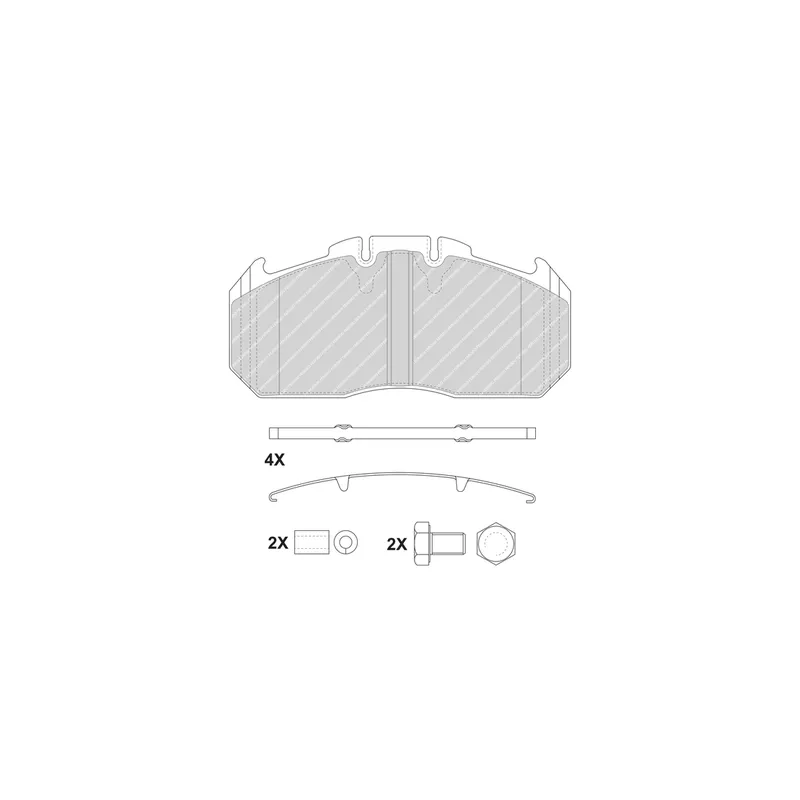 Jeu de 4 plaquettes de frein arrière FERODO FCV1653BFE