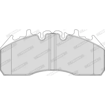 Jeu de 4 plaquettes de frein arrière FERODO FCV1989BFE