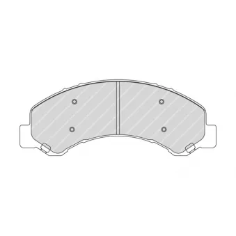 Jeu de 4 plaquettes de frein avant FERODO