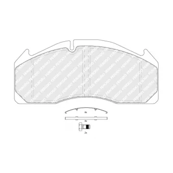 Jeu de 4 plaquettes de frein arrière FERODO FCV1388B