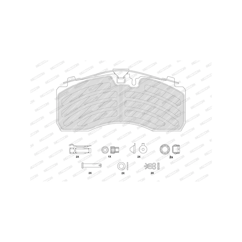 Jeu de 4 plaquettes de frein arrière FERODO FCV1329PTS