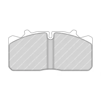 Jeu de 4 plaquettes de frein arrière FERODO