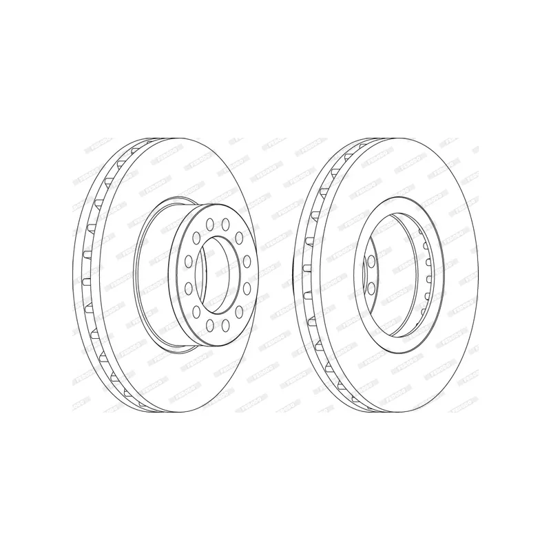 Jeu de 2 disques de frein avant FERODO FCR331A
