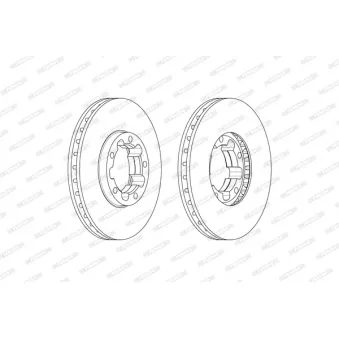 Jeu de 2 disques de frein avant FERODO